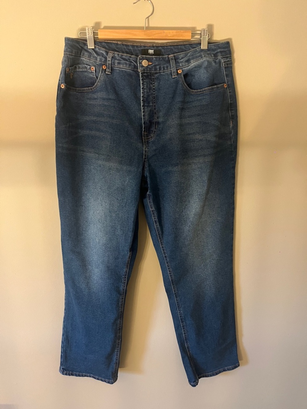 Frye Men's Dark Blue Relaxed Jeans